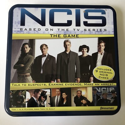 Pressman NCIS The Game 2010 Tin Box Board 1-6 Players New Open Box