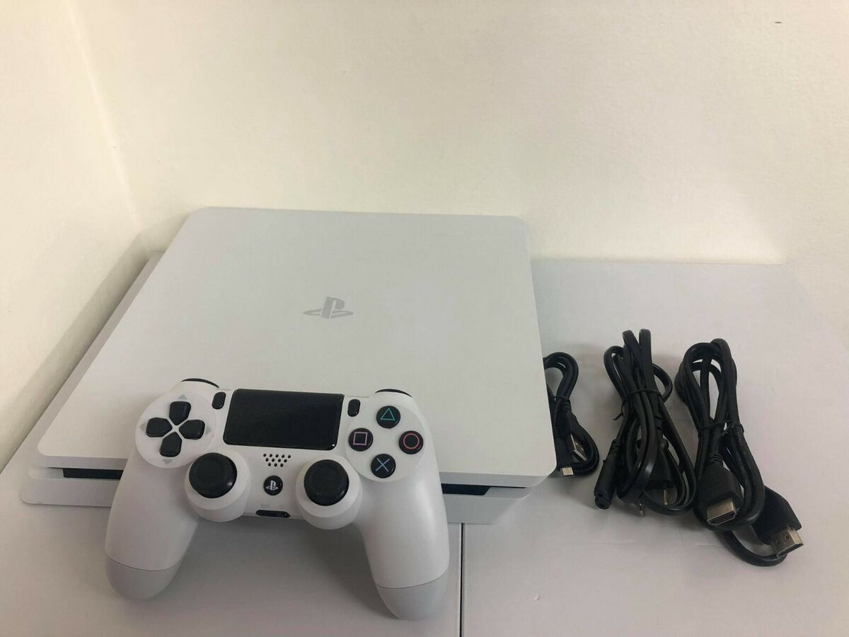 SONY PS4 Playstation 4 CUH-2000A 500GB Slim Console Glacier White ...