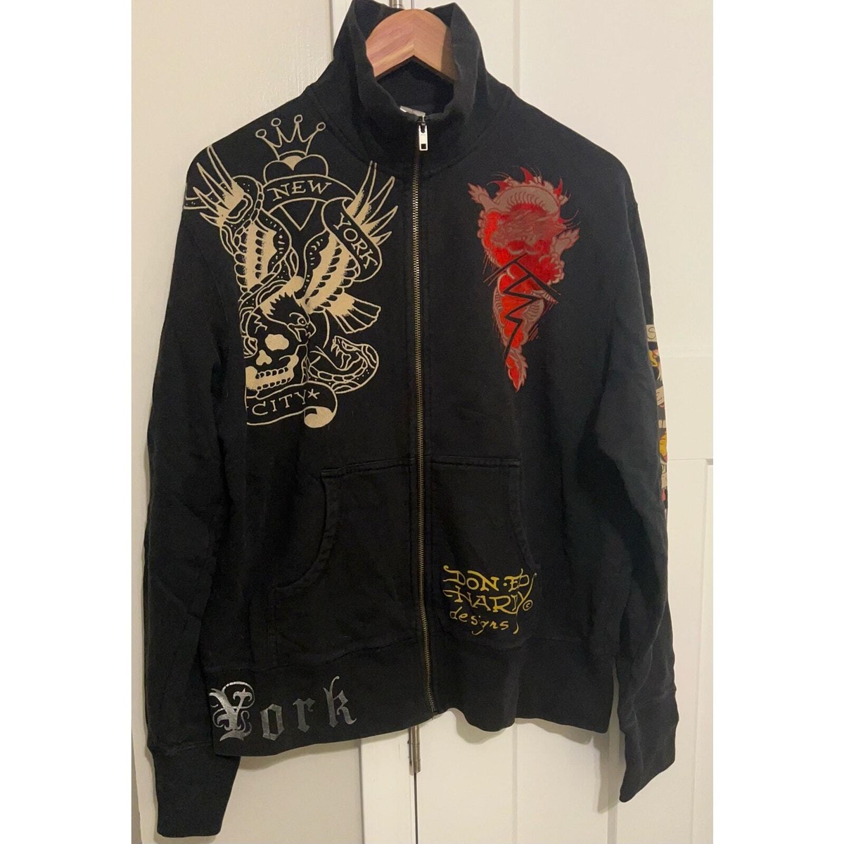 Don Ed Hardy スカジャン Don Ed Hardy スカジャン L（【EdHardy(エドハーディ)】刺繍