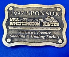 Nra Whittington Center 1997 Sponsor Patriotic National Rifle Assn Belt Buckle