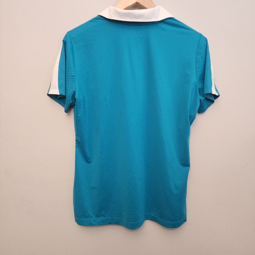 Nike Tour Preformance Womens Polo Shirt Size Large Golf Dri Fit Blue Textured - Picture 2 of 9