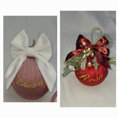 Kugel Weihnachtskugel Geschenkidee Handarbeit bestickt personalisierbar!