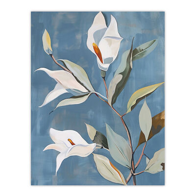 Elegante Friedenslilie Blume blühend weich Blumen Wandbild Poster Druck