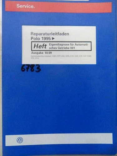 Werkstattbuch Reparaturleitfaden VW Polo 1995 Eigendiagnose für Getriebe #6783