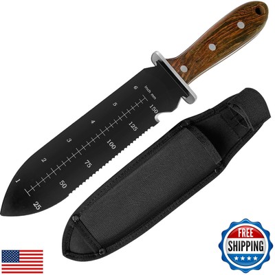 UBGN Hori Hori Garden Knife with Oxford Sheath | Premium Carbon Steel Blade |