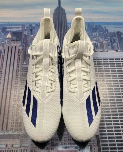 Adidas Adizero Scorch Football Cleats Shoes White/Blue Mens Size 11 HP8753 New - Picture 3 of 8