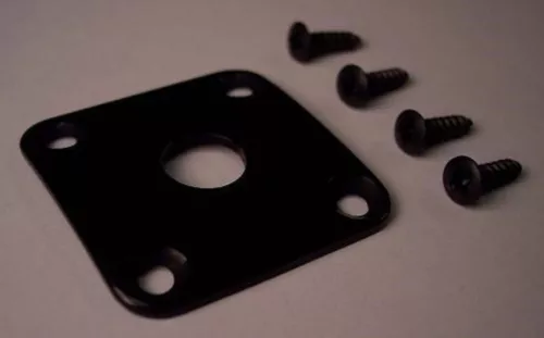 GIBSON Style BLACK METAL Les Paul Custom JACK PLATE LP