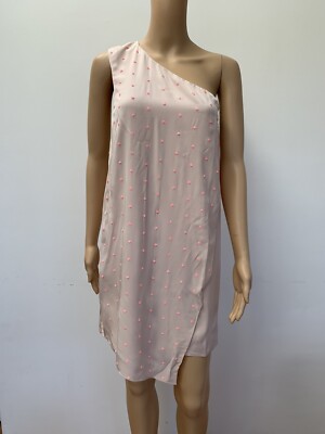 open lace back dress Shop The Aria One Shoulder Mini Dress in Pink Multi main image 1