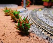 10 Red Blooming Bushes, Shrubs, 28 Mm High