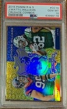 2015 Panini R & S Crusade Combos Football #CC10 JJ Watt /L Williams PSA 10 Pop 1