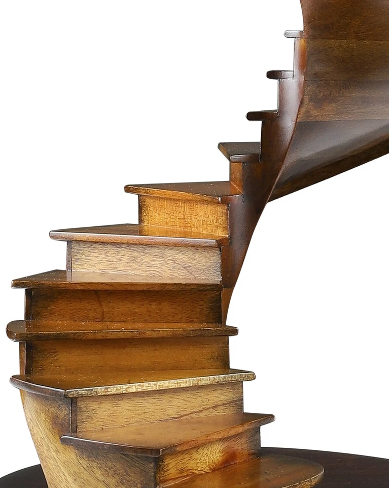 Biblioteca Escaleras Escaleras Arquitectónicas 3D Madera Modelo 11" Escalera Escultura Nuevo Foto 4 de 4
