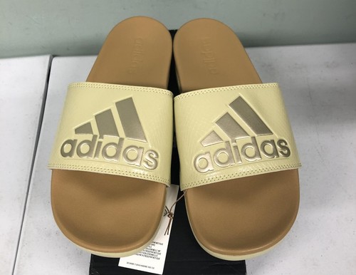 adidas Adilette Comfort Slides Vision Met. in Vision Met./vision Met./grey Two | THE YES