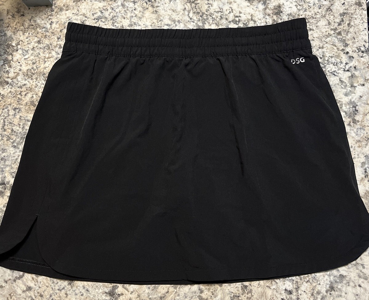 Middle / 弦奏超絶技 DSG Women's Stride Skort/ Skirt Black Mid-Rise Built-in-Short Side