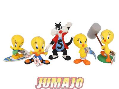 PVC13 Konvolut 5 PVC Figuren Bully Warner Bros 8cm: Sylvestre & Titi Tweety