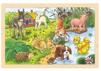 Einlegepuzzle Tierkinder Ii Holzpuzzle 24 Teile Kinderpuzzle Tierpuzzle