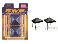 "RWB" CANOPY 2 PIECE SET BLACK FOR 1/64 SCALE MODELS BY AMERICAN DIORAMA 2418MJ