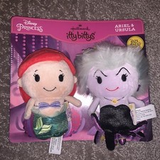 NWT D23 Expo 2019 Hallmark Itty Bittys Little Mermaid Ariel and Ursula Plush Set