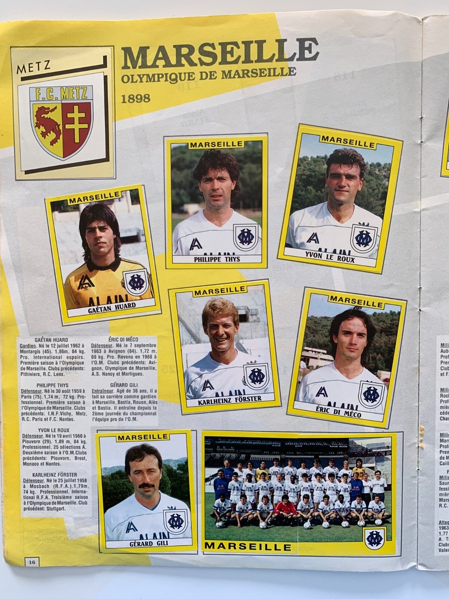 Album Panini Foot 1989 – Championnat De France – Incomplet 370/414 – Collector