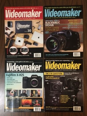 Lot of 4 Videomaker Magazine Jan - Aug 2023