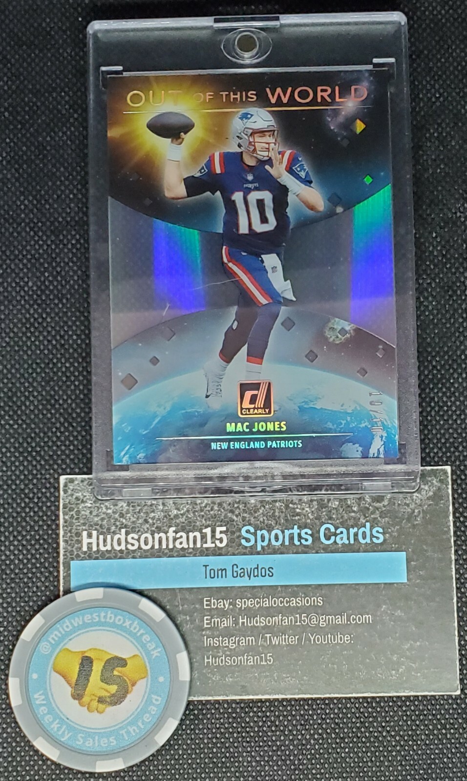 Mac Jones Panini Clearly Donruss Out of This World #OWMC Holo Silver