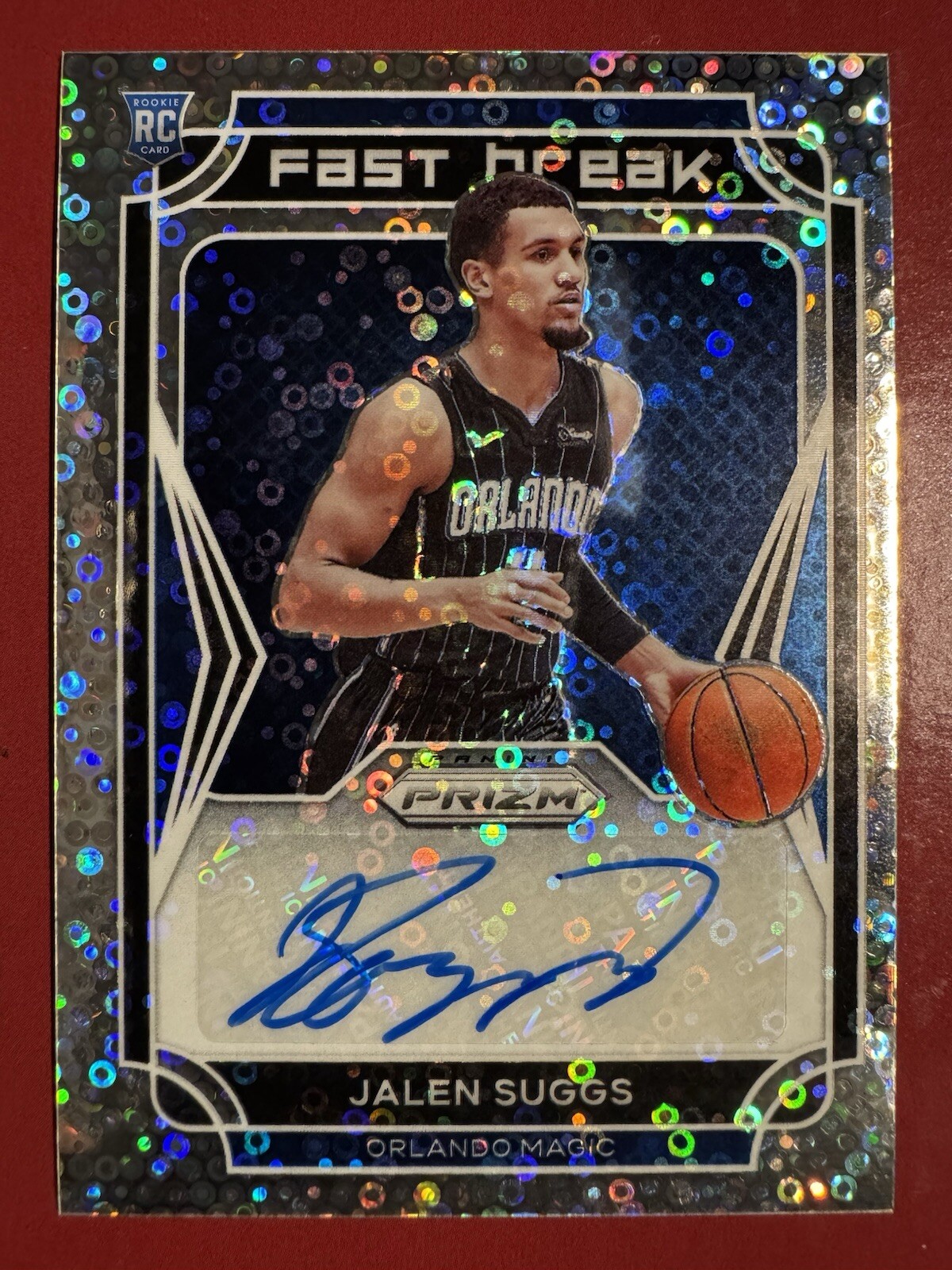 2021-22 Panini Prizm Jalen Suggs Fast Break Rookie Autograph RC #FBR-JSU Magic