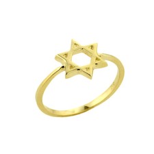 Gold Jewish Star of David Ring Available in Yellow/Rose/White Gold