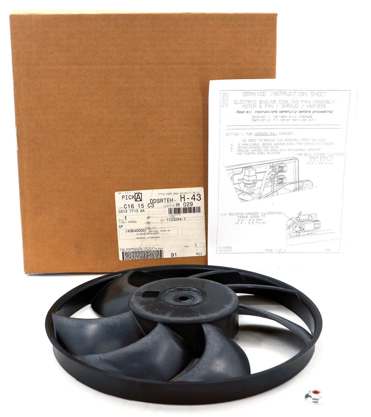 Genuine OEM Engine Cooling Fan Mopar 5137713-AA | eBay