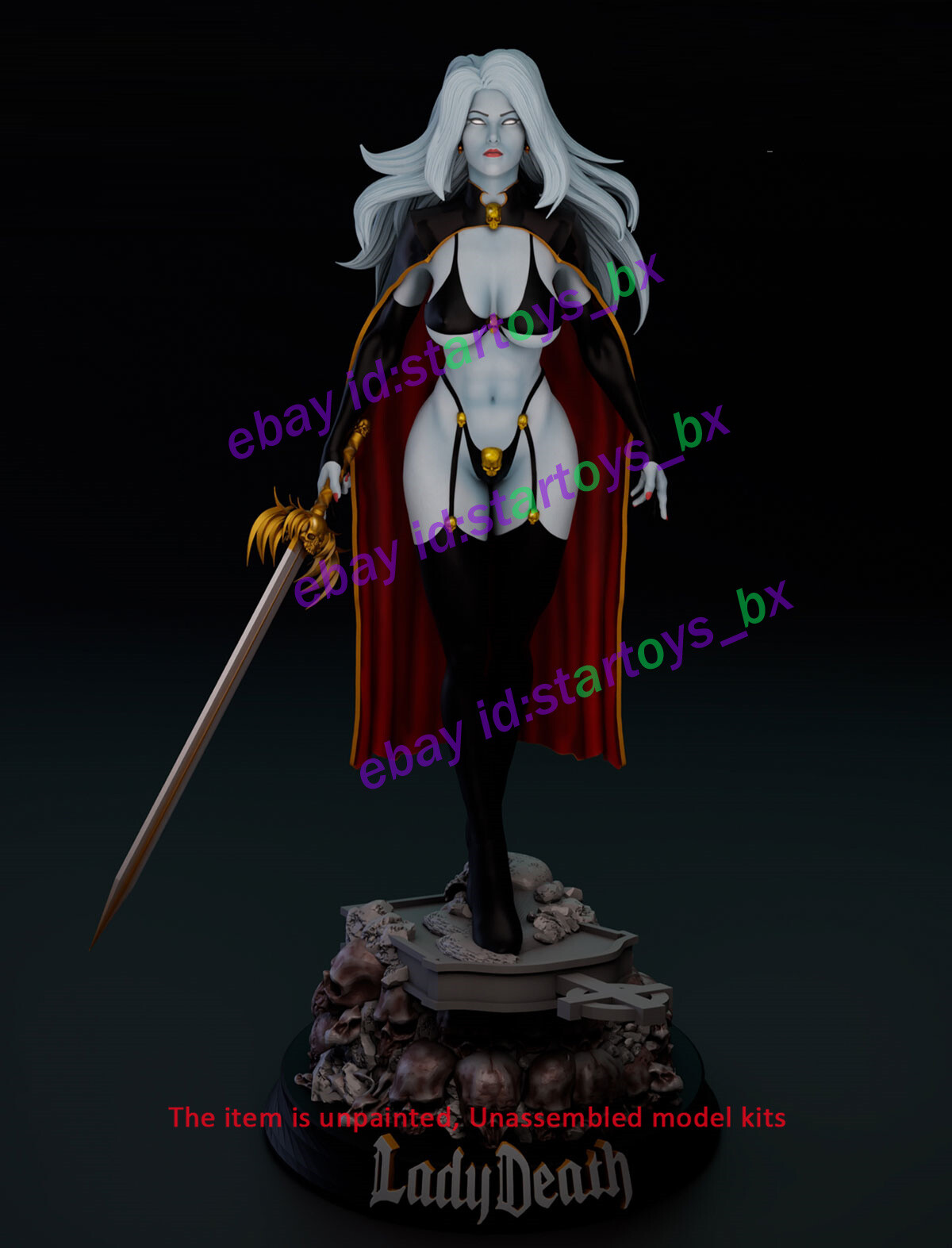 Lady Death Bikini 1/24 1/18 Figure 3D Print Model Kit Unpainted
