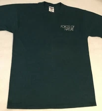 Vintage FORCES OF NATURE 1999 Promo T Shirt Large Green
