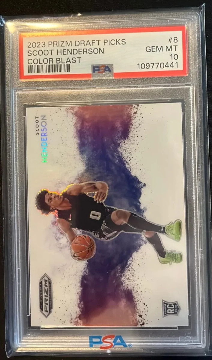 2023 Prizm Draft Picks Scoot Henderson Color Blast PSA 10