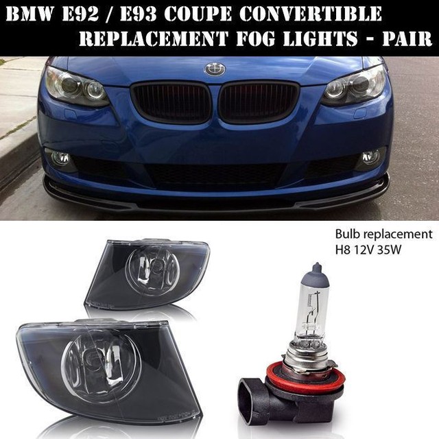 REPLACEMENT FOG LIGHT LIGHTS FOR BMW E92 E93 COUPE CONVERTIBLE CLEAR
