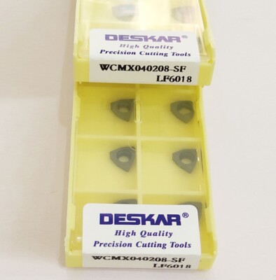 DESKAR WCMX040208-SF LF6018 CNC U drill Carbide Inserts For Stainless steel 10P