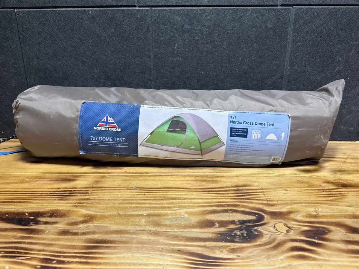 7x7 Nordic Cross Down Tent. Tent Backpacking 3 Season. Sleeps 3 | eBay