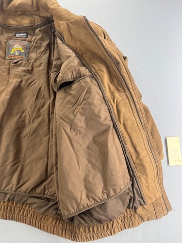 Bomber donna Adventure Bound Wilsons pelle marrone taglia XL NOS con etichetta - Foto 14 di 22
