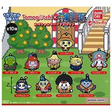 Tamagotchi x One Piece Special Rubber Mascot Capsule Toy 10 Types Comp Set Gacha