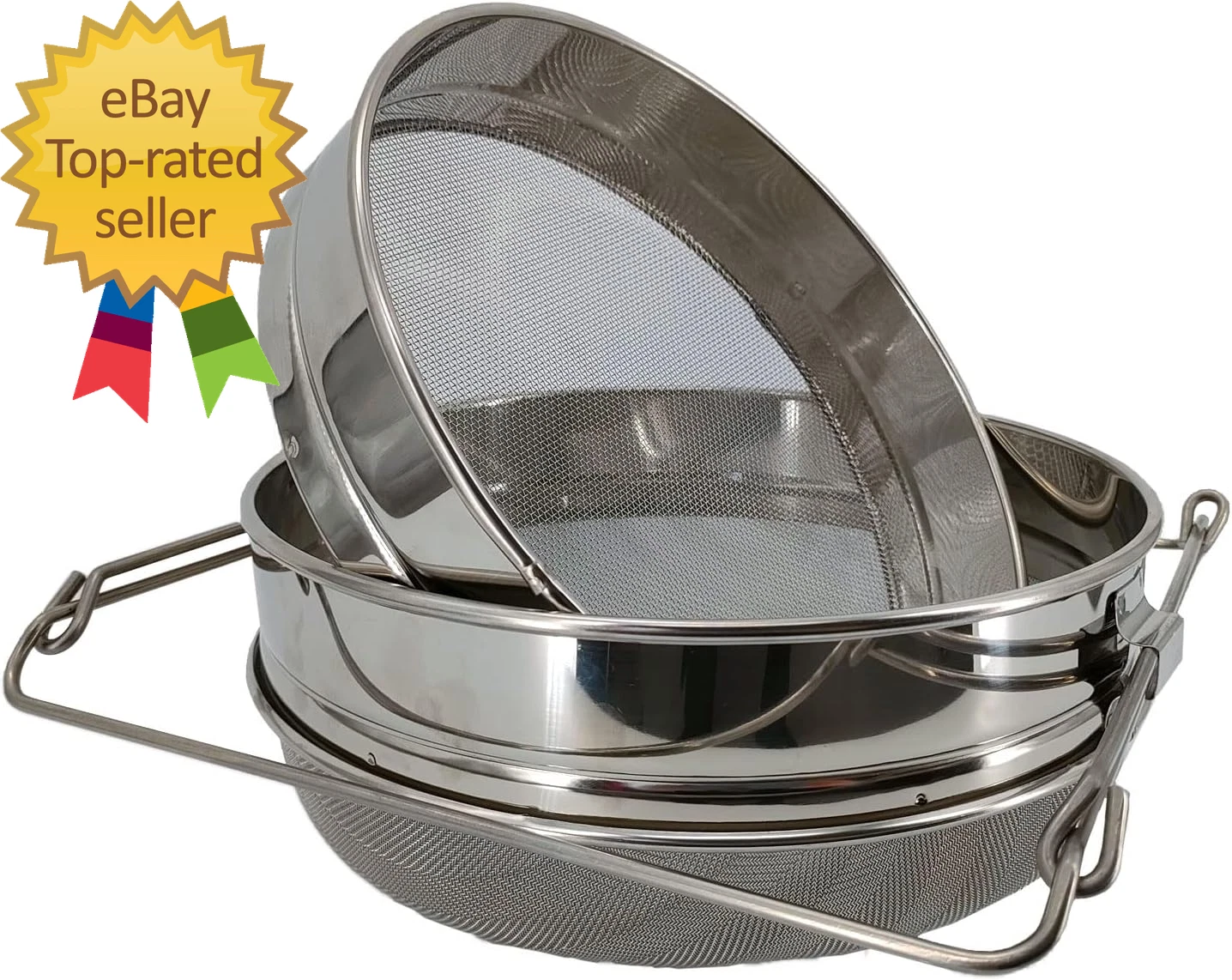Honey Strainer for 5 Gallon Bucket Stainless Steel Double Sieve Honey Filter