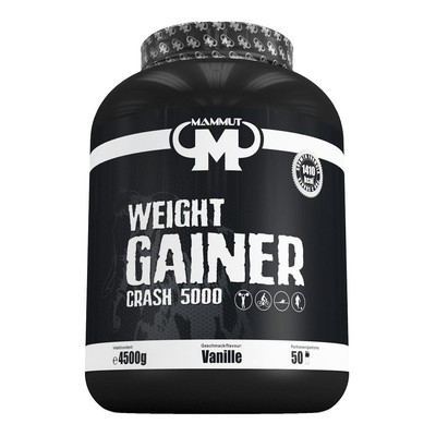 (9,66 EUR/kg) Mammut Weight Gainer Crash 5000 4500g Dose Muskelaufbau Protein