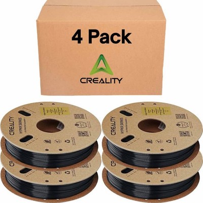 Creality Hyper PLA RFID Black Filament 4 Pack 1.75mm 1kg High Speed 3301010406