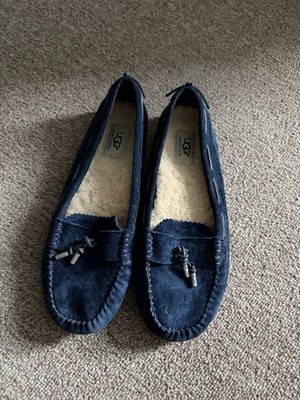 Ugg Roni Navy Blue  Slippers, Size 9, EUC