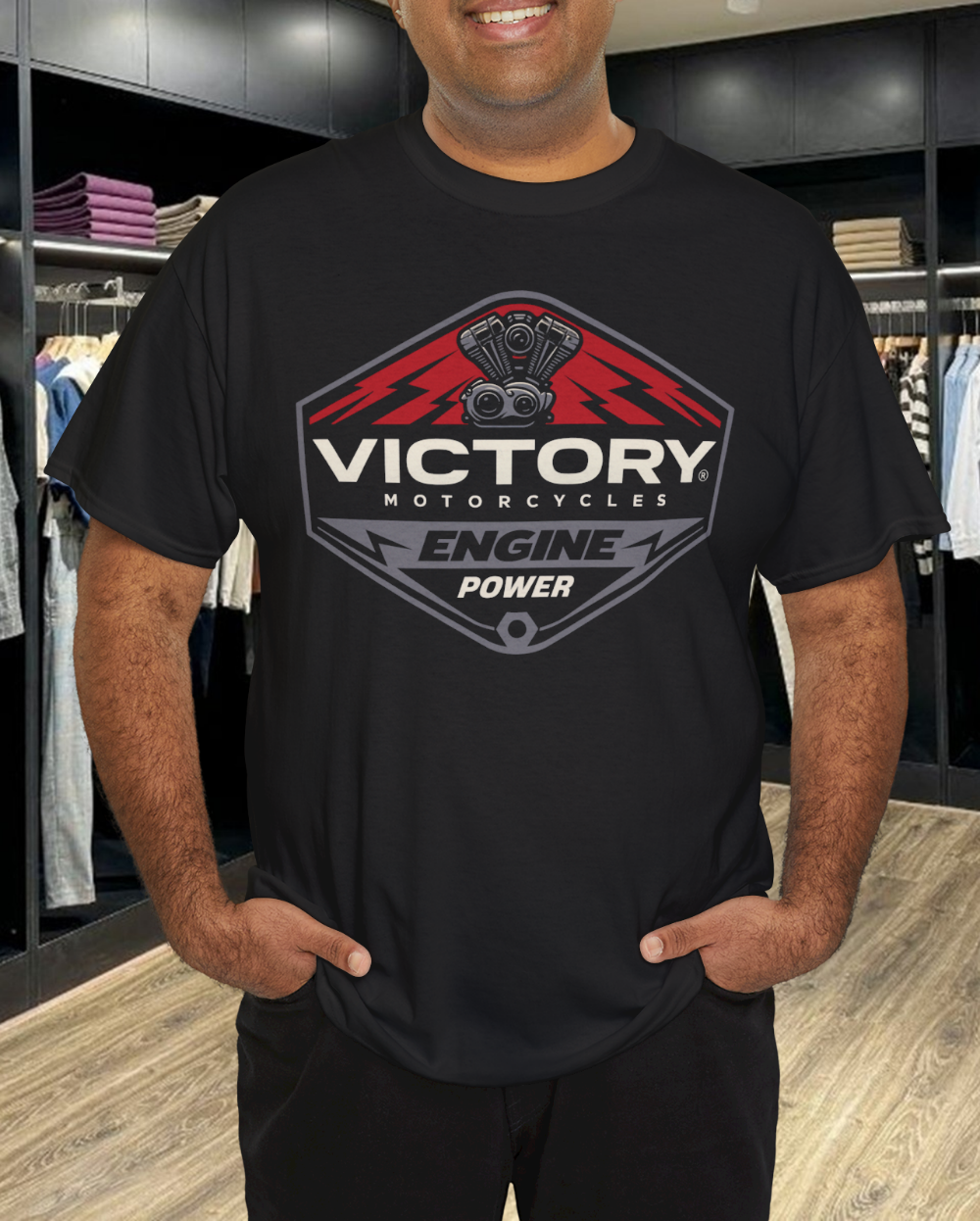 New Victory Motorcycle Cotton Unisex T-Shirt