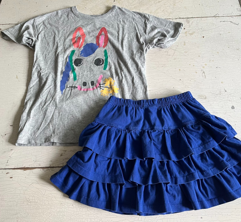 Girl's HANNA ANDERSSON/TEA COLLECTION Size 140 (10) Horse Theme Outfit