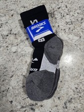 Brooks Ghost Running Crew Socks 3pk Pack Cushioned Arch Support Training SM
