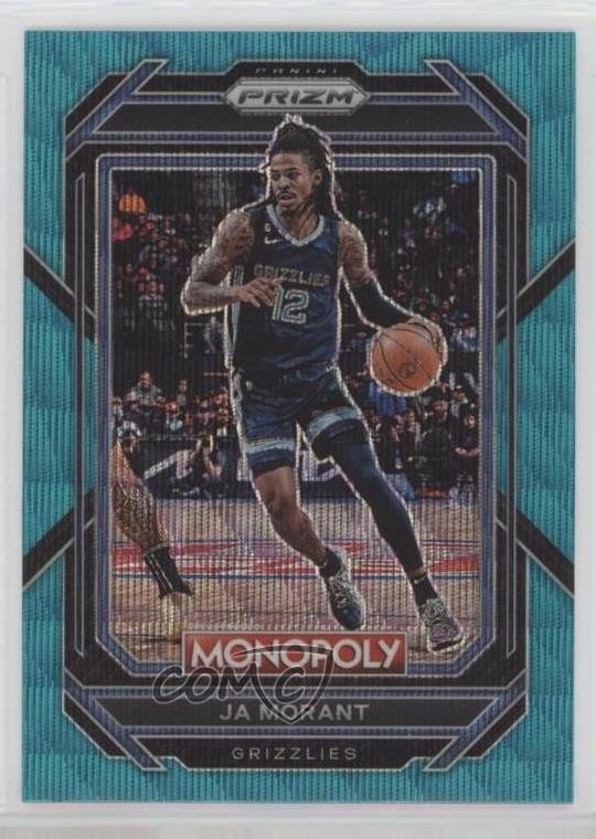 2022-23 Panini Prizm Monopoly Teal Wave Prizm Ja Morant #43 0zb3