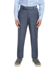 Calvin Klein Flat Front Dress Pant Boys Size 18 Medium Blue Hook and Eye Closure