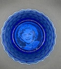 Shirley Temple Cobalt Blue Depression Glass Cereal Bowl Hazel Atlas 1930's