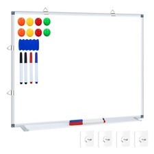 Magnetic Dry Erase Whiteboard, 18x24 Inch Wall Mounted, Aluminum Frame