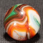 Sammy's Mountain OXBLOOD  Swirl Marble 5/8" Mint Hawkeyespicks sg — photo 3
