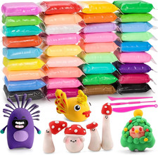 Air Dry Clay Kit, 36 Colors Modeling Clay with Tools, Ultra Light, Safe and Non-