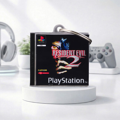 Resident Evil 2 Mini Game Case Keychain PS1 | Schlüsselanhänger Gamer Geschenk
