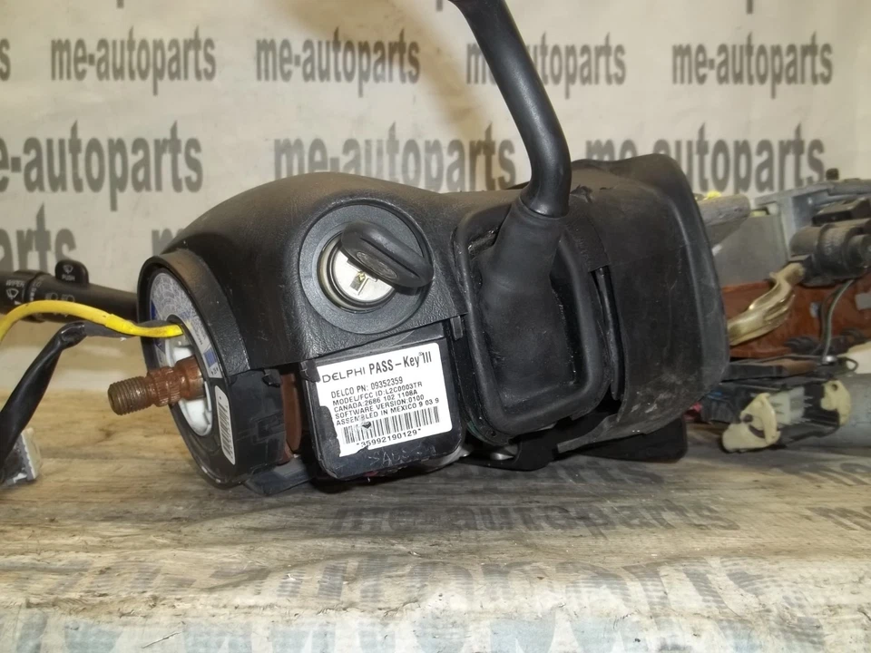 2000 Cadillac Deville DHS Steering Column Shift Assembly W/ Key OEM - Image 4 of 4